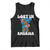 Funny 4th Of July Bigfoot Lost In America Tank Top Patriotic Sasquatch Rocket Footprint Fireworks TS11 Black Print Your Wear