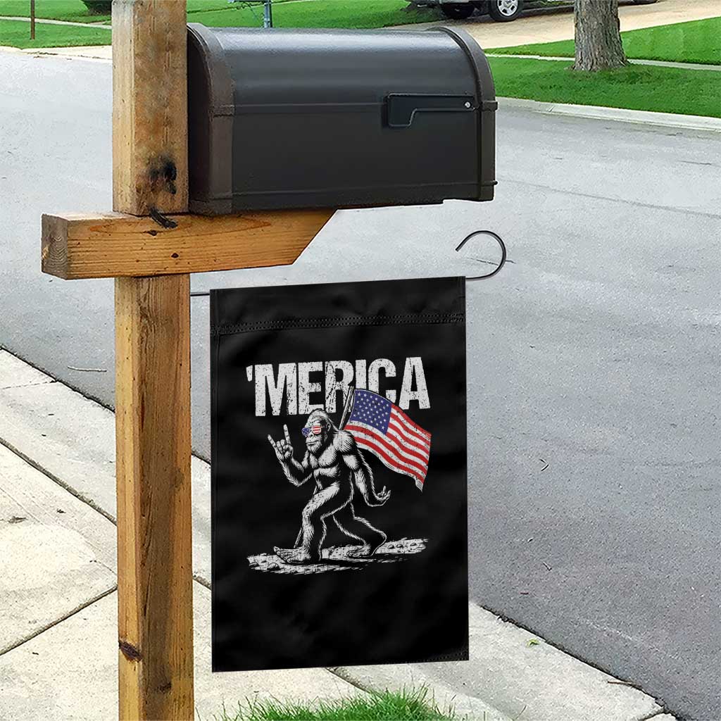 Funny 4th Of July Bigfoot Merica Garden Flag Patriotic Sasquatch American US Flag TS11 Print Your Wear
