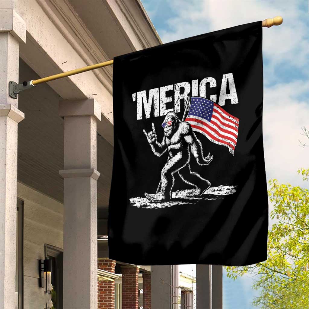 Funny 4th Of July Bigfoot Merica Garden Flag Patriotic Sasquatch American US Flag TS11 Print Your Wear