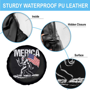 Funny 4th Of July Bigfoot Merica Spare Tire Cover Patriotic Sasquatch American US Flag TS11 Print Your Wear