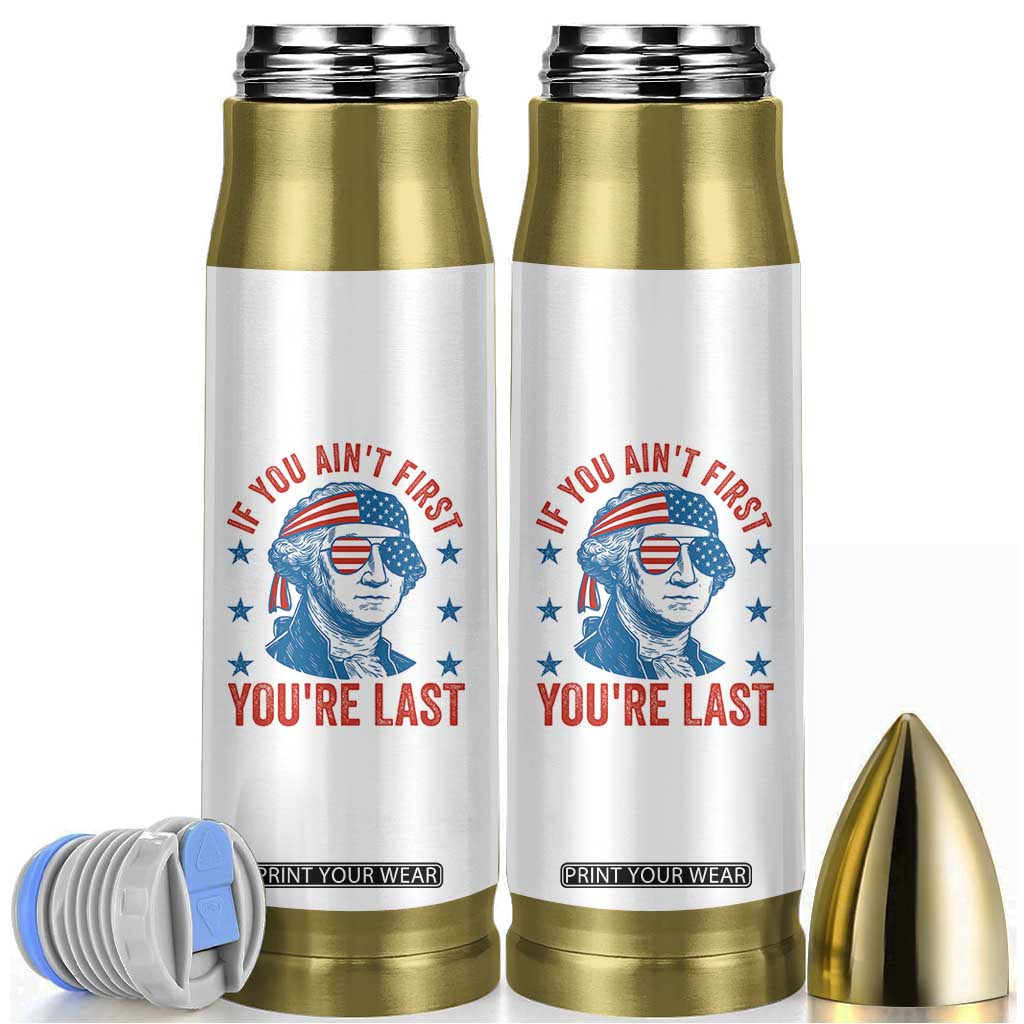 Funny 4th Of July Bullet Tumbler George Washington Stay Strapped Or Get Clapped TS10 White Print Your Wear