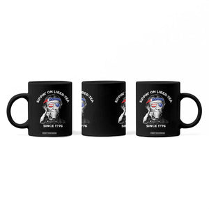 Funny 4th Of July Coffee Mug Sippin On Liber Tea Liberty Abe Lincoln 1776 USA Flag TS10 Print Your Wear