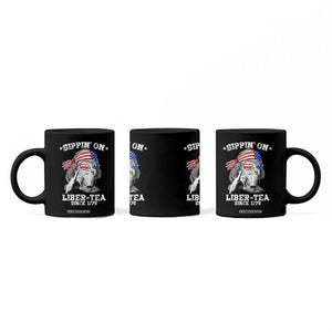Funny 4th Of July Coffee Mug Sippin On Liber Tea Liberty Ben Franklin 1776 USA Flag TS10 Print Your Wear