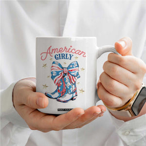 Funny 4th Of July Country Cowgirl Coffee Mug American Girly Western Cowboy Boots TS11 Print Your Wear