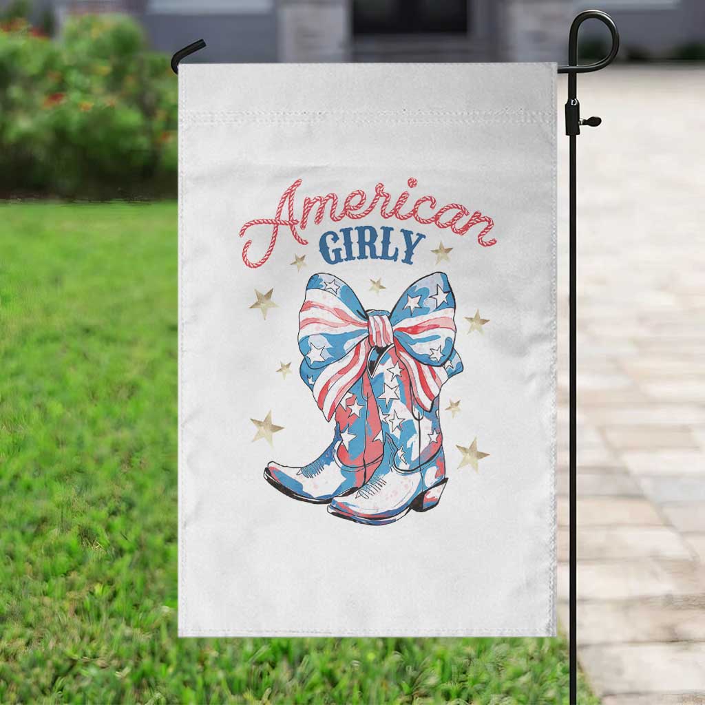 Funny 4th Of July Country Cowgirl Garden Flag American Girly Western Cowboy Boots TS11 Print Your Wear