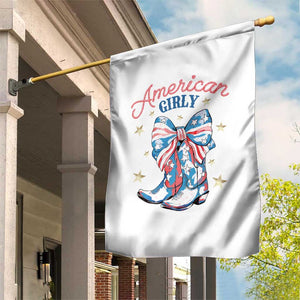 Funny 4th Of July Country Cowgirl Garden Flag American Girly Western Cowboy Boots TS11 Print Your Wear