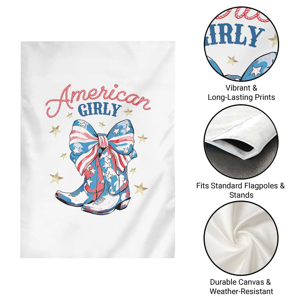 Funny 4th Of July Country Cowgirl Garden Flag American Girly Western Cowboy Boots TS11 Print Your Wear