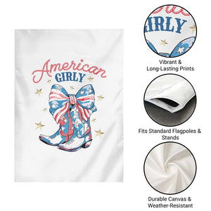 Funny 4th Of July Country Cowgirl Garden Flag American Girly Western Cowboy Boots TS11 Print Your Wear