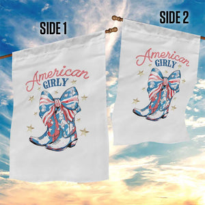 Funny 4th Of July Country Cowgirl Garden Flag American Girly Western Cowboy Boots TS11 Print Your Wear