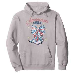 Funny 4th Of July Country Cowgirl Hoodie American Girly Western Cowboy Boots TS11 Ice Gray Print Your Wear