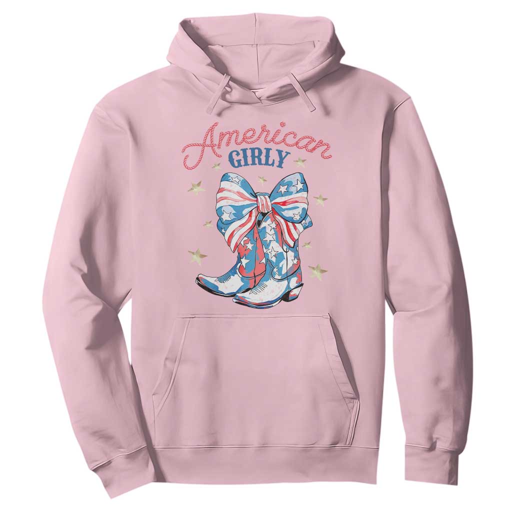 Funny 4th Of July Country Cowgirl Hoodie American Girly Western Cowboy Boots TS11 Light Pink Print Your Wear