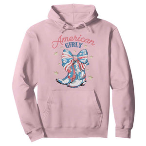 Funny 4th Of July Country Cowgirl Hoodie American Girly Western Cowboy Boots TS11 Light Pink Print Your Wear