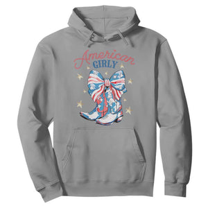 Funny 4th Of July Country Cowgirl Hoodie American Girly Western Cowboy Boots TS11 Sport Gray Print Your Wear