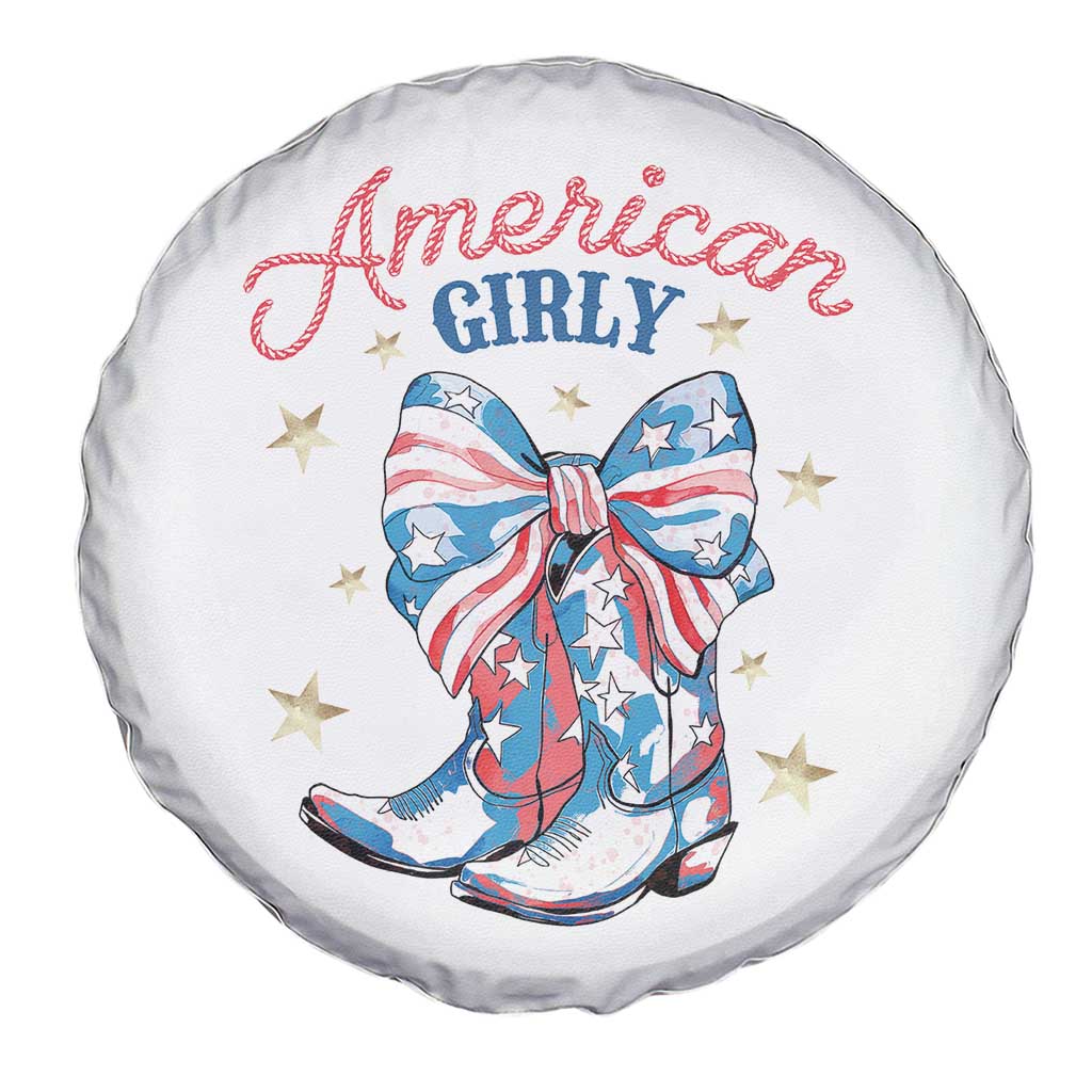 Funny 4th Of July Country Cowgirl Spare Tire Cover American Girly Western Cowboy Boots TS11 Print Your Wear