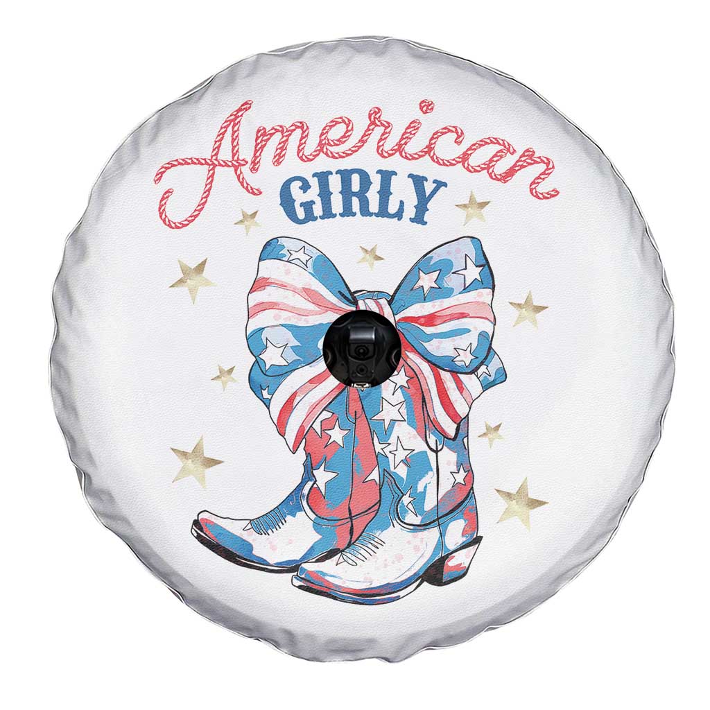 Funny 4th Of July Country Cowgirl Spare Tire Cover American Girly Western Cowboy Boots TS11 Print Your Wear