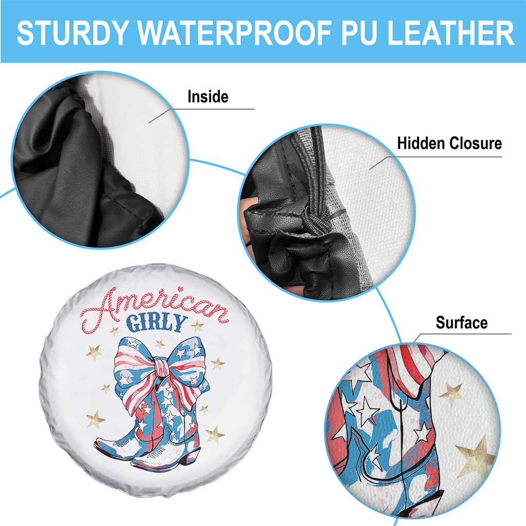 Funny 4th Of July Country Cowgirl Spare Tire Cover American Girly Western Cowboy Boots TS11 Print Your Wear
