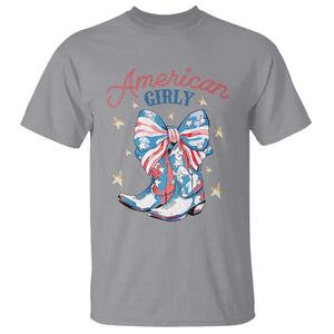 Funny 4th Of July Country Cowgirl T Shirt American Girly Western Cowboy Boots TS11 Sport Gray Print Your Wear