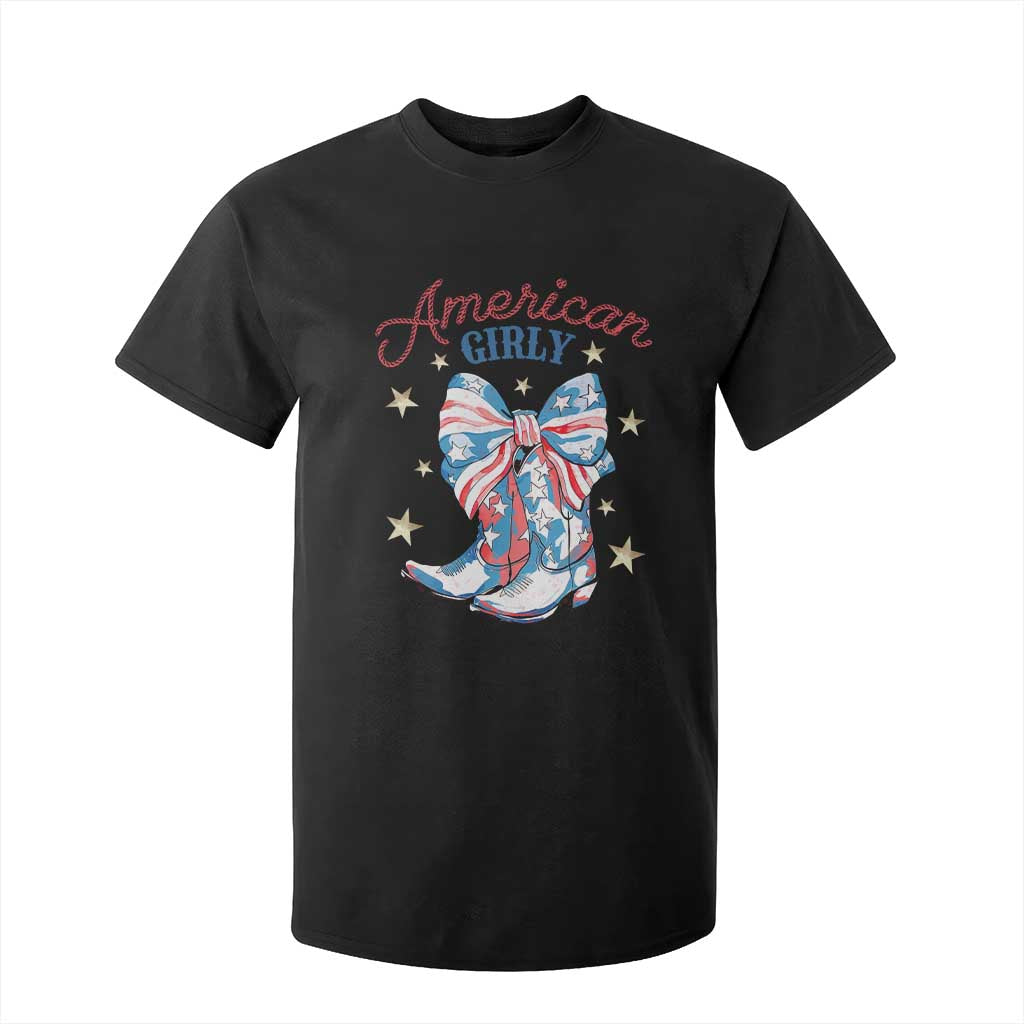 Funny 4th Of July Country Cowgirl T Shirt For Kid American Girly Western Cowboy Boots TS11 Black Print Your Wear