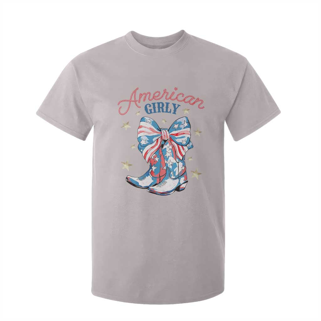 Funny 4th Of July Country Cowgirl T Shirt For Kid American Girly Western Cowboy Boots TS11 Ice Gray Print Your Wear