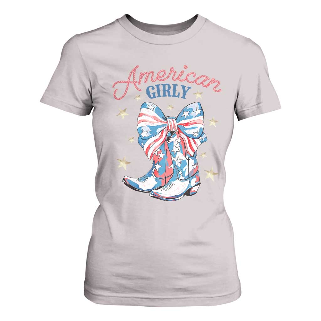 Funny 4th Of July Country Cowgirl T Shirt For Women American Girly Western Cowboy Boots TS11 Ice Gray Print Your Wear
