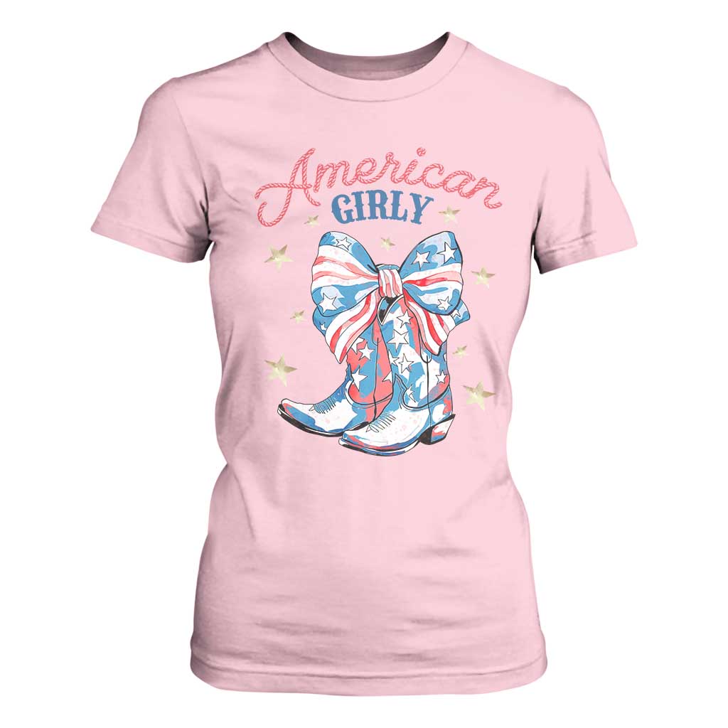 Funny 4th Of July Country Cowgirl T Shirt For Women American Girly Western Cowboy Boots TS11 Light Pink Print Your Wear