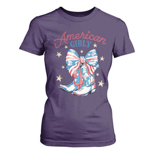 Funny 4th Of July Country Cowgirl T Shirt For Women American Girly Western Cowboy Boots TS11 Purple Print Your Wear