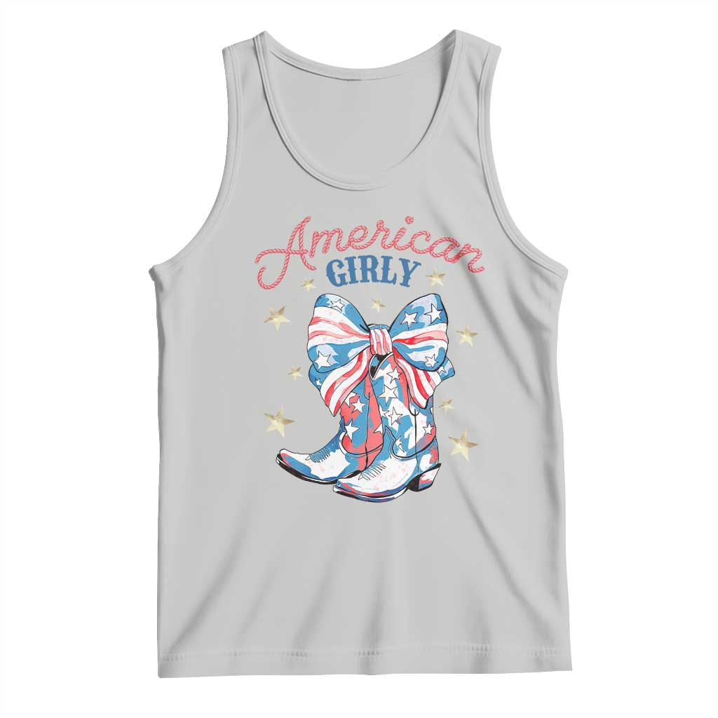Funny 4th Of July Country Cowgirl Tank Top American Girly Western Cowboy Boots TS11 Ash Print Your Wear