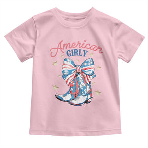 Funny 4th Of July Country Cowgirl Toddler T Shirt American Girly Western Cowboy Boots TS11 Light Pink Print Your Wear