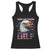 Funny 4th Of July DILF Damn I Love Freedom Racerback Tank Top Vintage Bald Eagle 4th Of July TS11 Black Print Your Wear