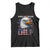 Funny 4th Of July DILF Damn I Love Freedom Tank Top Vintage Bald Eagle 4th Of July TS11 Black Print Your Wear