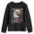 Funny 4th Of July DILF Damn I Love Freedom Youth Sweatshirt Vintage Bald Eagle 4th Of July TS11 Black Print Your Wear