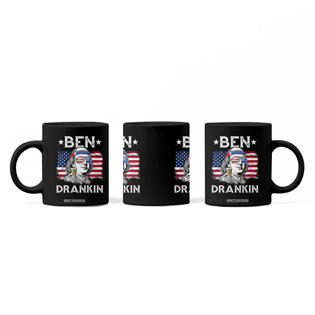 Funny 4th Of July Drinking Coffee Mug Ben Drankin Beer Mug American Flag TS11 Print Your Wear