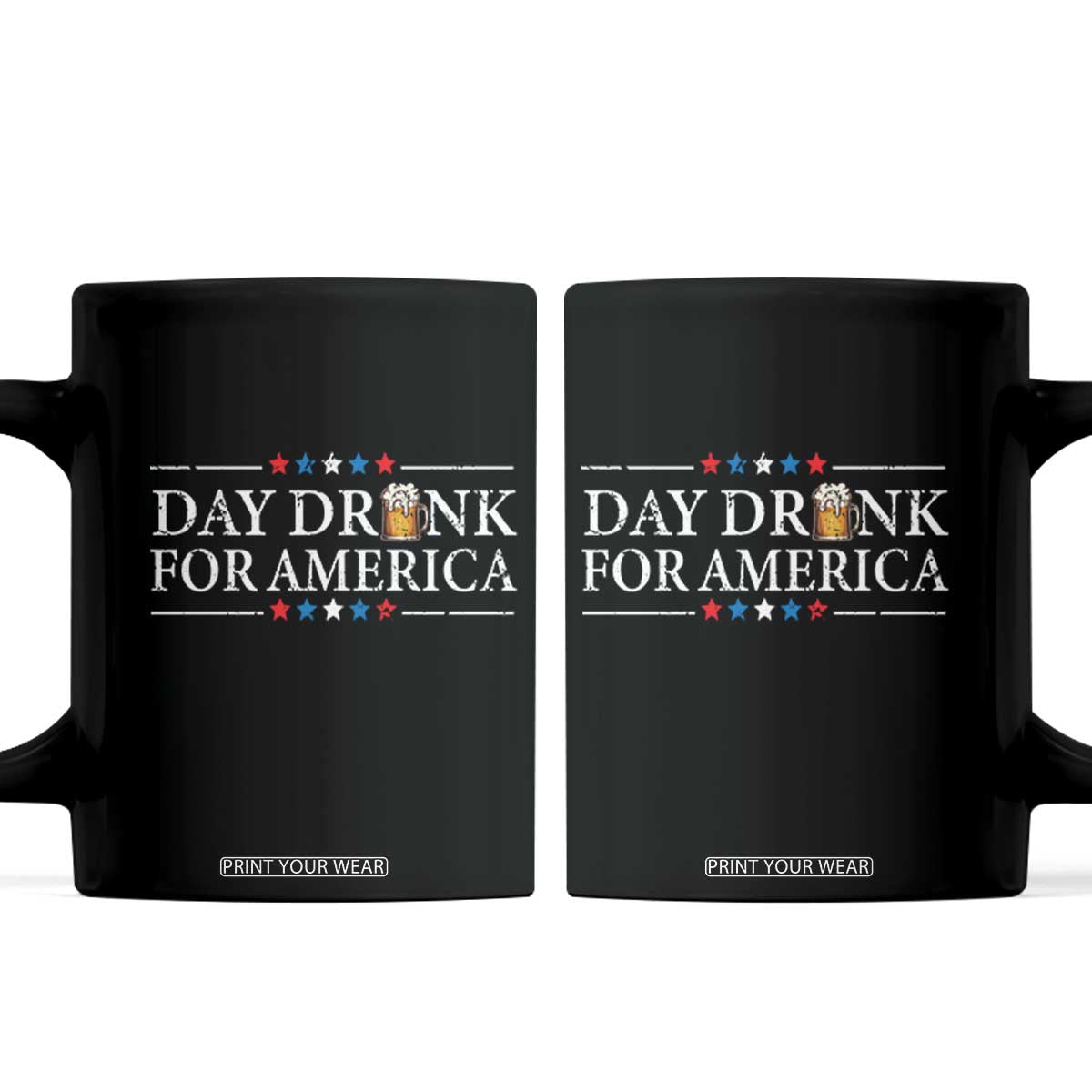 Funny 4th Of July Drinking Coffee Mug Day Drunk For American TS11 Black Print Your Wear