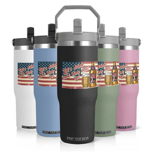 Funny 4th Of July Drinking Flip Straw Tumbler Let's Drink And Blow Shit Up Independence Day TS11 Print Your Wear