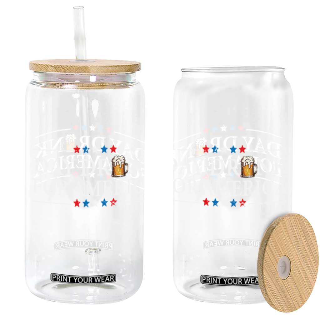Funny 4th Of July Drinking Glass Can Day Drunk For American TS11 Black Print Your Wear