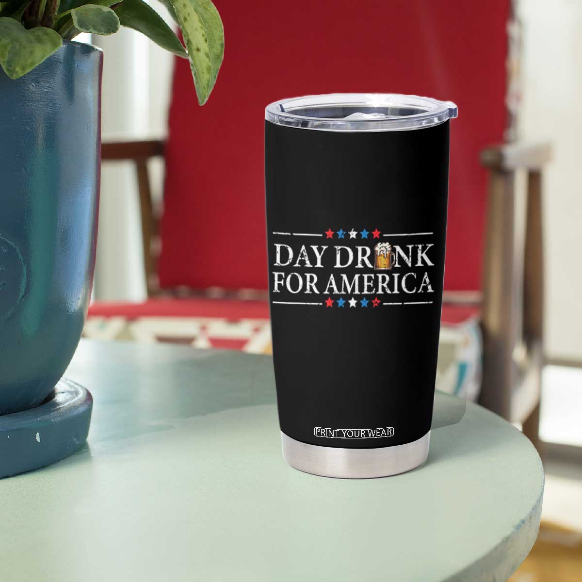 Funny 4th Of July Drinking Tumbler Cup Day Drunk For American TS11 Print Your Wear