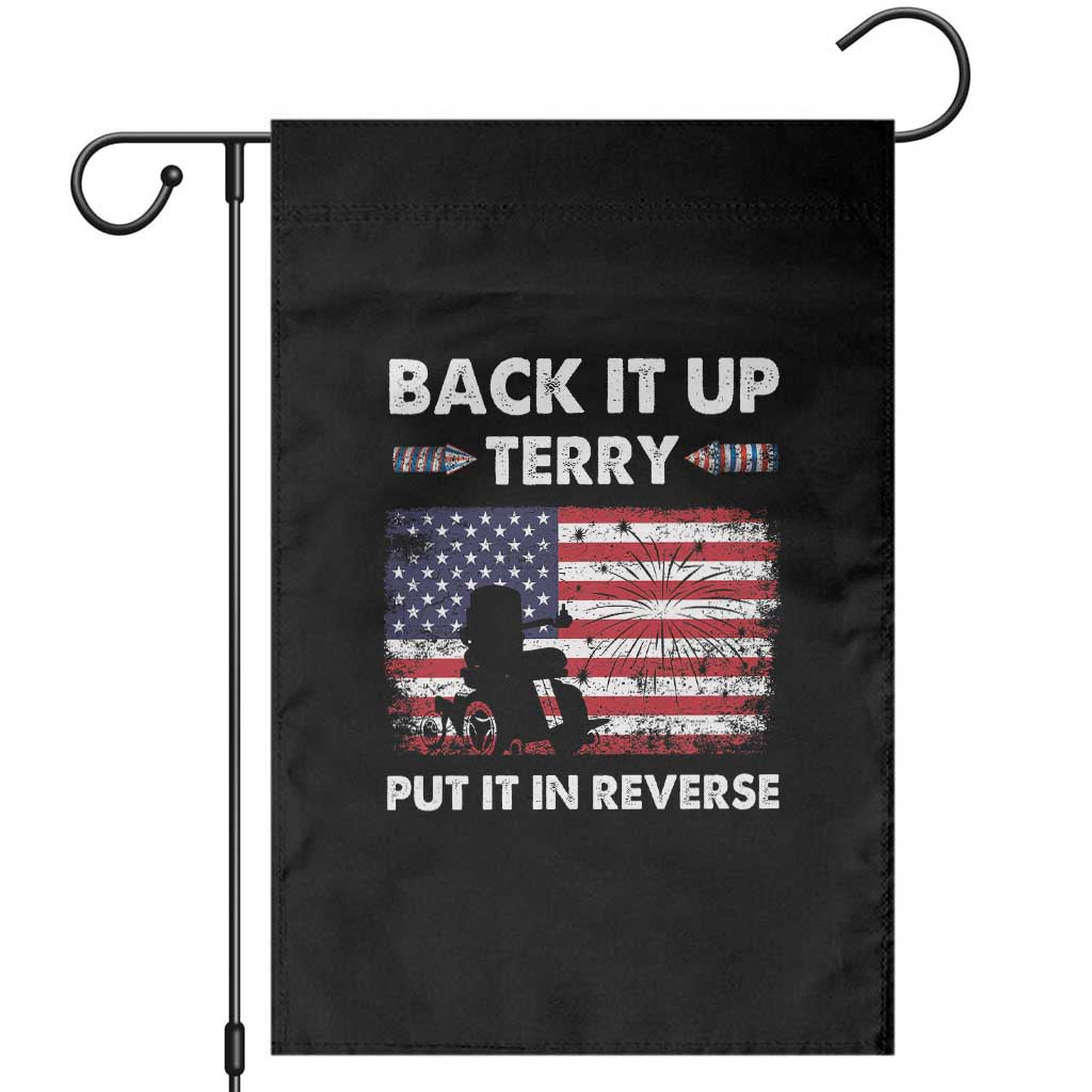 Funny 4th Of July Garden Flag Back Up Terry Put It In Reverse Firework TS02 Black Print Your Wear