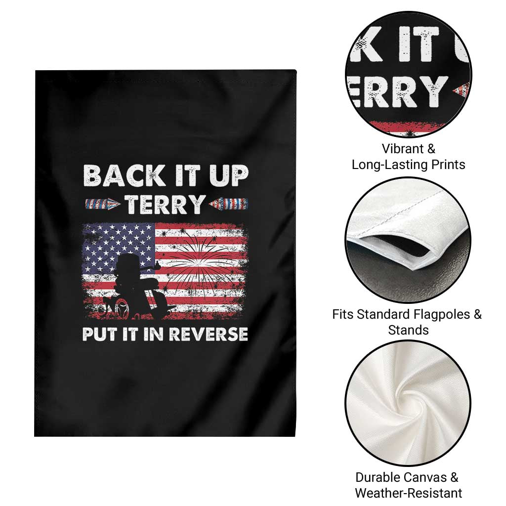 Funny 4th Of July Garden Flag Back Up Terry Put It In Reverse Firework TS02 Print Your Wear