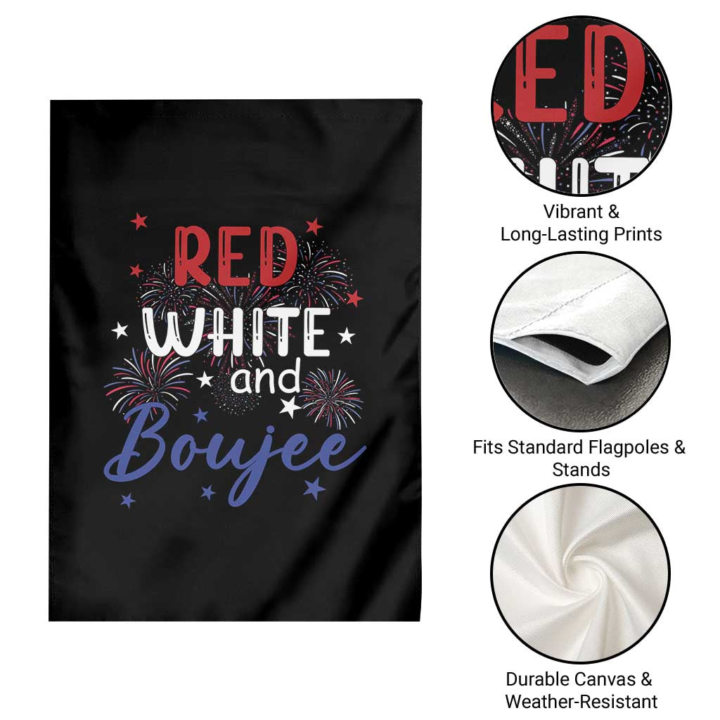 Funny 4th Of July Garden Flag Red White And Boujee Fireworks Retro America TS02 Print Your Wear