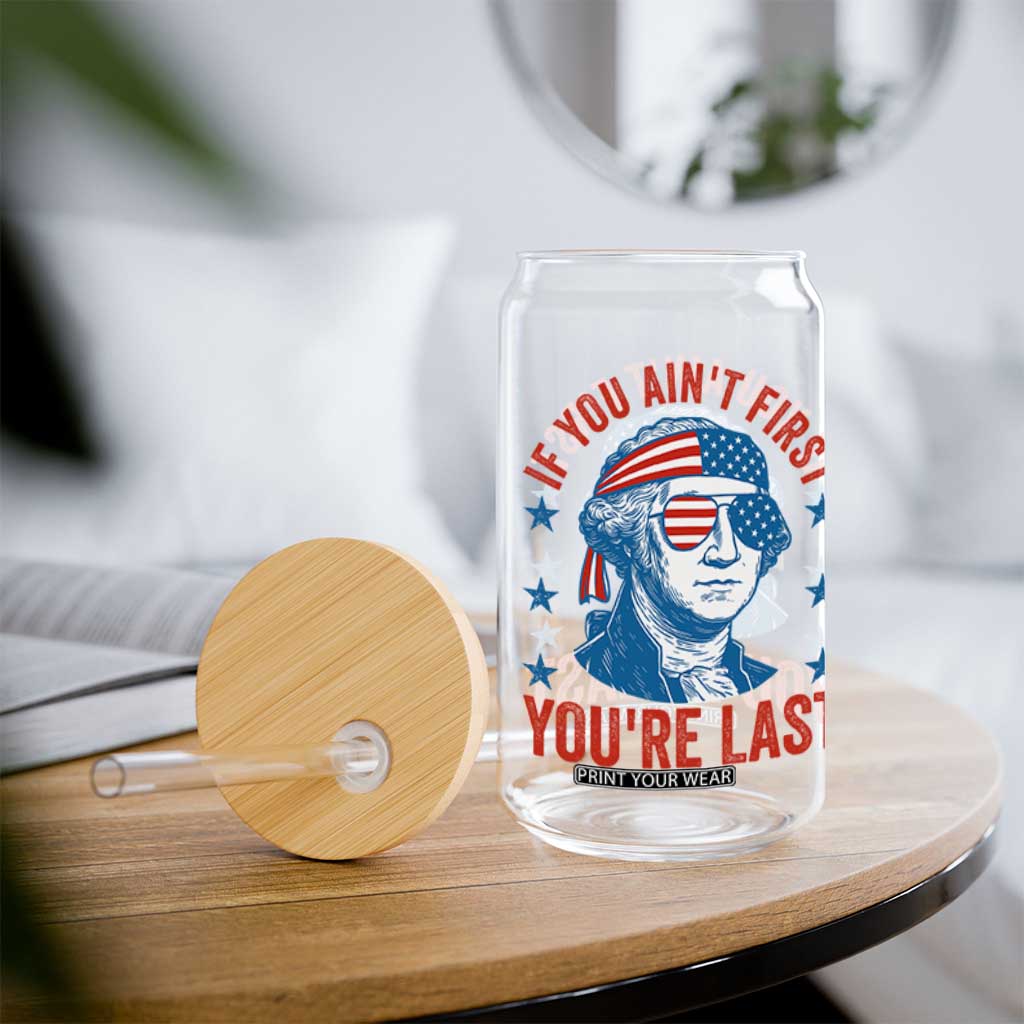 Funny 4th Of July Glass Can George Washington Stay Strapped Or Get Clapped TS10 Print Your Wear