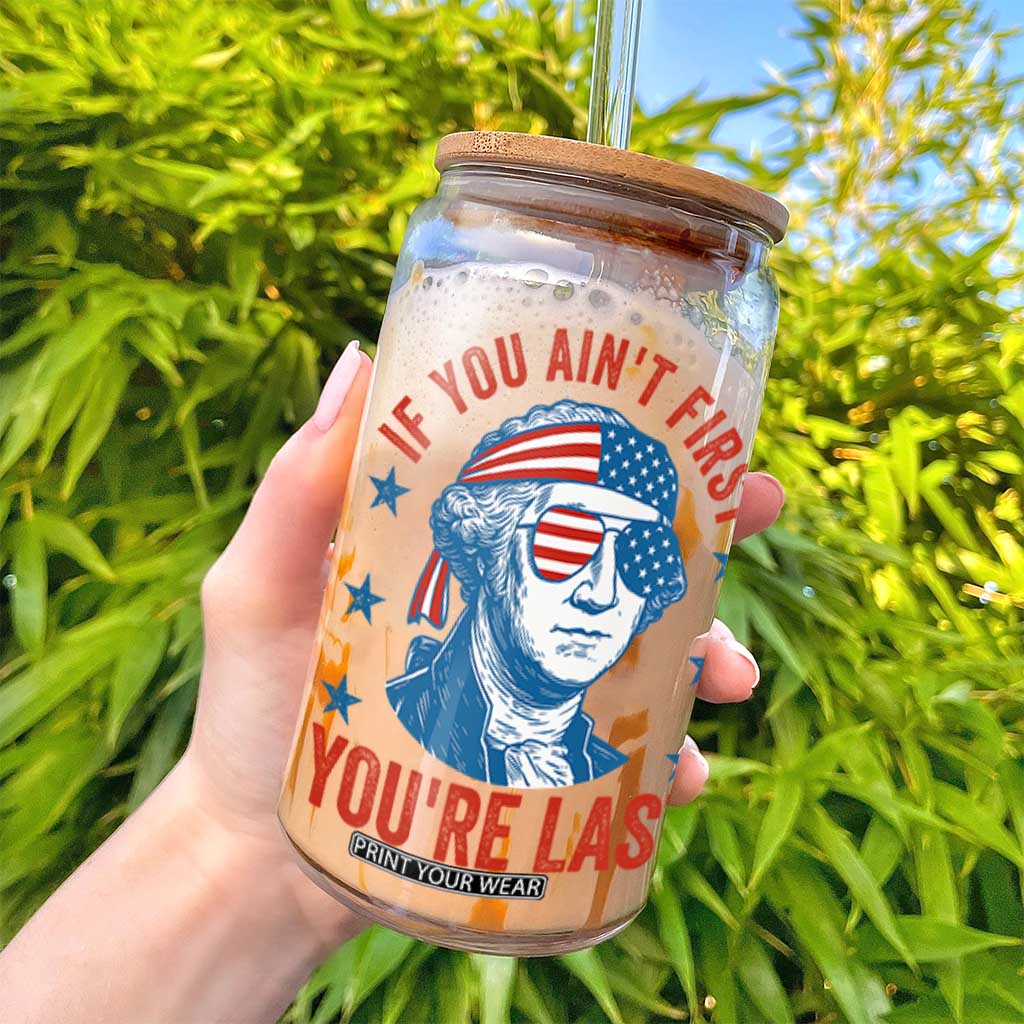 Funny 4th Of July Glass Can George Washington Stay Strapped Or Get Clapped TS10 Print Your Wear