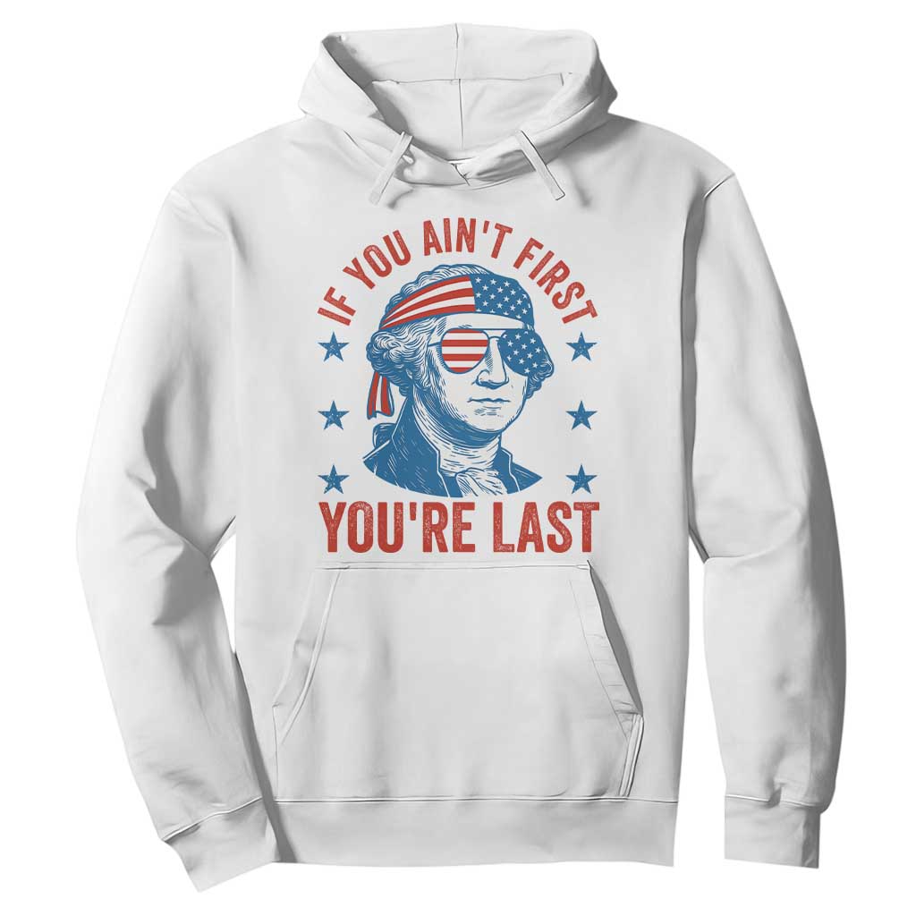 Funny 4th Of July Hoodie George Washington Stay Strapped Or Get Clapped TS10 White Print Your Wear