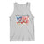 Funny 4th Of July Land Of The Free Because Of The Brave Tank Top American Flag Flowers TS11 Ash Print Your Wear