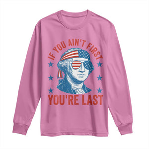 Funny 4th Of July Long Sleeve Shirt George Washington Stay Strapped Or Get Clapped TS10 Azalea Print Your Wear