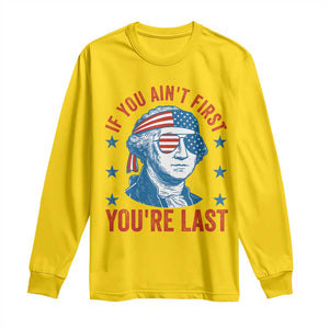Funny 4th Of July Long Sleeve Shirt George Washington Stay Strapped Or Get Clapped TS10 Daisy Print Your Wear