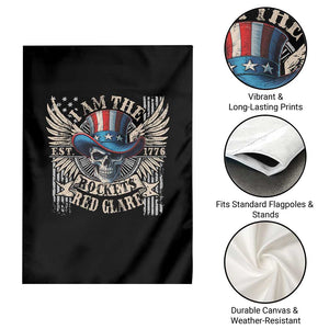 Funny 4th Of July Patriotic Skull Garden Flag I Am The Rockets Red Glare EST 1776 TS11 Print Your Wear