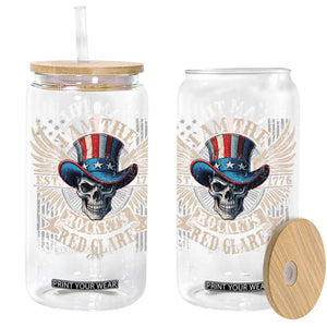 Funny 4th Of July Patriotic Skull Glass Can I Am The Rockets Red Glare EST 1776 TS11 Black Print Your Wear