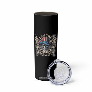 Funny 4th Of July Patriotic Skull Skinny Tumbler I Am The Rockets Red Glare EST 1776 TS11 Print Your Wear