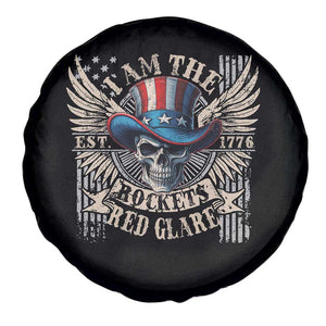 Funny 4th Of July Patriotic Skull Spare Tire Cover I Am The Rockets Red Glare EST 1776 TS11 Print Your Wear