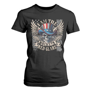 Funny 4th Of July Patriotic Skull T Shirt For Women I Am The Rockets Red Glare EST 1776 TS11 Black Print Your Wear